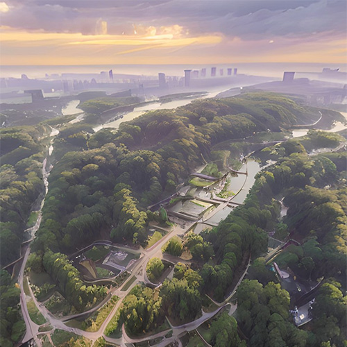 A River With A City In The Background 9jhy1tmm
