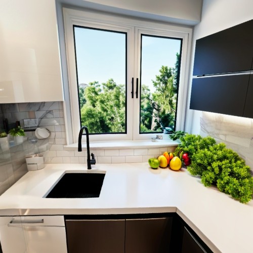 Kitchen Showroom with Modern Appliances: A stylish kitchen showroom featuring multiple kitchen setups, each equipped with the latest appliances and sleek countertops. Visitors can walk through different designs, ranging from minimalist to rustic styles, and interact with the functional displays.